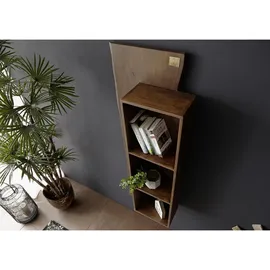 Massivmoebel24 Wandregal 50 x 22 x 147 cm Braun