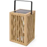Tchibo - Bambus-Solar-Laterne - 18x18x30cm - schwarz - Bambusholz / Metall / Kunststoff
