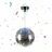 Relaxdays Discokugel 20 cm Schwarz/Silber
