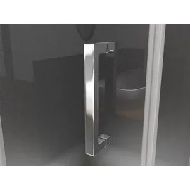 Buylando BuyLando.Shop Eckduschkabine Schiebesystem Lina 80x80x195cm ohne Duschtasse - Transparent/Silber