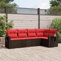 vidaXL Garten-Lounge-Set 5-tlg. braun