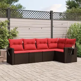 vidaXL Garten-Lounge-Set 5-tlg. braun