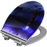 CORNAT WC-Sitz »LED«, MDF, Reversed Edge, mit Softclose-Funktion - blau