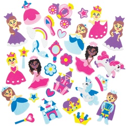 Moosgummi-Aufkleber "Prinzessin" (pro Set 120) Bastelbedarf Verzierung & Dekorationen