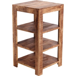 Regal HOME AFFAIRE "Titlis", beige (natur), B:44cm H:80cm T:44cm, Massivholz, Regale