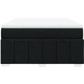 vidaXL Boxspringbett mit Matratze Schwarz 140x200 cm Stoff