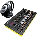 Roland Aira P-6 Creative Sampler mit Kopfhörer, Synthesizer, Schwarz, Gelb