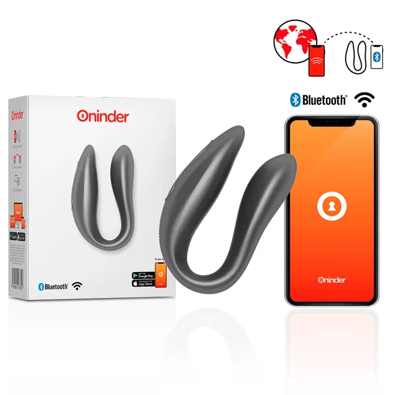 ONINDER - Lisboa G-Spot- und Klitoralstimulator - Kostenlose App - Schwarz