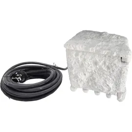 UBBINK Stone Decor Steckerstein 4-fach-Außensteckdose max. 3680 W Grau-Weiß
