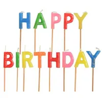 Papstar Happy Birthday Geburtstagskerzen 8 cm mehrfarbig