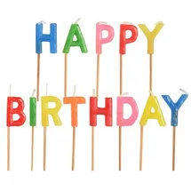 Papstar Happy Birthday Geburtstagskerzen 8 cm mehrfarbig