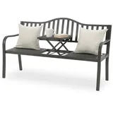 Gartenbank mit Tisch Sitzbank Balkonbank Metallbank Terrassenbank Gartensitzbank