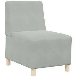 vidaXL Sofa-Stuhl ohne Armlehnen Hellgrau 55 cm Samt