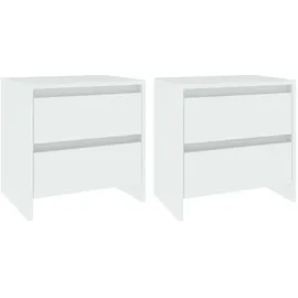 vidaXL Nachtschrank 2-teilig 45 x 34,5 x 44,5 cm Weiß