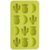 Bar Craft BarCraft, Neuartige Eiswürfelschale aus Silikon mit Tropisch-Schickem Motiv, BPA-freier Eiswürfelbereiter für Eis, Getränke, Gelee und Süßigkeiten, 22 x 13 cm – Grün