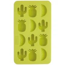 Bar Craft BarCraft, Neuartige Eiswürfelschale aus Silikon mit Tropisch-Schickem Motiv, BPA-freier Eiswürfelbereiter für Eis, Getränke, Gelee und Süßigkeiten, 22 x 13 cm – Grün