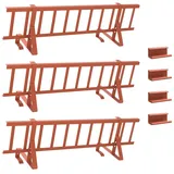 vidaXL Dachschneeschild Rot 300 x 29,5 x 34,5 cm Stahl