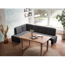 exxpo - sofa fashion Eckbank EXXPO - SOFA FASHION "Intenso, viele Bezugsstoffe Cord, Struktur 243/158 cm (B/T)", grau (anthrazith), B:243cm H:91cm T:158cm, NaturLeder;Strukturstoff (Zusammensetzung: Polyester 100%);Luxus-Microfaser (Zusammensetzung: Aufgeflockte 100%