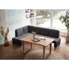 exxpo - sofa fashion Eckbank EXXPO - SOFA FASHION "Intenso, viele Bezugsstoffe Cord, Struktur 243/158 cm (B/T)", grau (anthrazith), B:243cm H:91cm T:158cm, NaturLeder;Strukturstoff (Zusammensetzung: Polyester 100%);Luxus-Microfaser (Zusammensetzung: Aufgeflockte 100%