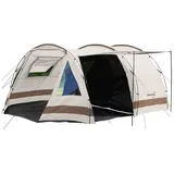 Skandika Tunnelzelt | Kambo 6 | 2 m Stehhöhe, - 6 Personen - 3 Eingänge beige 6 PERSONEN