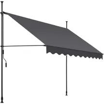Tectake Klemmmarkise 250 x 180 cm schwarz