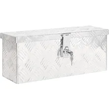 vidaXL Aufbewahrungsbox Silbern 50x15x20,5 cm Aluminium