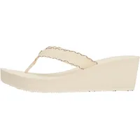 Tommy Hilfiger Damen Flip Flops Wedge Beach Sandal mit Plateau, Elfenbein (Muslin), 38