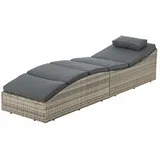 Juskys Lamia Faltbare Sonnenliege 200 x 70 x 30 cm Grau