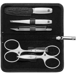 ZWILLING Beauty Maniküre Pediküre Set 5tlg. Mit Nagelschere, Leder, schwarz Nägel kürzen   