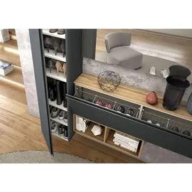 MODERANO Lecco Plus 136 x 41 x 22 cm anthrazit / Eiche