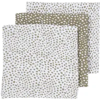 Meyco Baby Musselin Mullwindeln - Cheetah Taupe - 70x70cm - 3er Pack