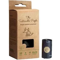 The Sustainable People Hundekotbeutel biologisch abbaubar 120 Stück Schwarz
