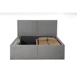 Halmon Schlafkomfort Betten Milano 180 x 200 cm H2 Grau