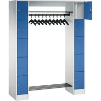 Californian Products CP Garderobe mit Schließfächern Serie 8070 lichtgrau,
