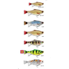 Savage Gear 3D Schwer Pulsetail Plötze -Realistisch Schwimmköder zum Süßwasser- und Raubfischangeln, Weitwurf-Hartköder mit naturgetreuem Rotaugen-Design, pulsierende Schwanzaktion, Barsch 18cm