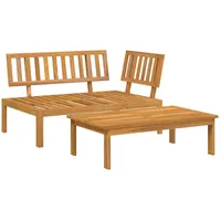 VidaXL 2-tlg. Garten-Sofagarnitur aus Paletten Massivholz Akazie