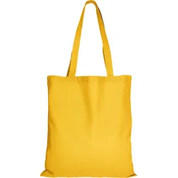 Baumwolltasche - OEKO-TEX 100 zertifiziert | mit zwei langen Henkeln | 38x42cm | Jutebeutel | Einkaufstasche | unbedruckt, sonnenblumengelb
