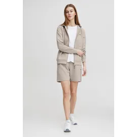 North Bend Sweatjacke NORTH BEND "Sweatjacke NBTara W", Damen, Gr. 44, grau (dove), Obermaterial: 78% Polyester PES. 17% Viskose CV. 5% Elasthan EL., Sweatjacken Sweatjacke