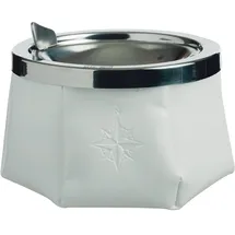 Marine Business Aschenbecher Edelstahl und Leder weiß – Marine Business