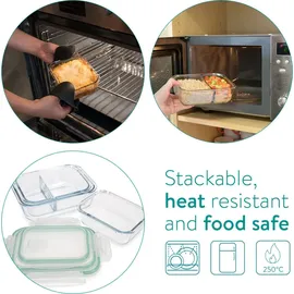 Navaris Frischhaltedose Set transparent 3 x 1 l