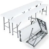 Arebos Klappbank 183 x 28 x 43 cm Weiß