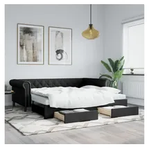 vidaXL Tagesbett 90 x 200 cm Schwarz
