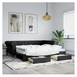 vidaXL Tagesbett 90 x 200 cm Schwarz