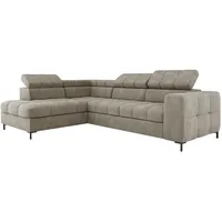 XXL Ecksofa Couch mit Schlaffunktion, Schlafsessel mit Bettfunktion L Form, Big Sofa, Schlafsofa mit Bettkasten, Ecksofa mit Schlaffunktion 280 cm breit, Sofa mit Schlaffunktion (Links, Vogue 1)