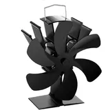 Wärmebetriebener Holzofenventilator mit 6 Flügeln, Kaminventilator, Ofenventilator für Kamin, Pelletofen, Holzkamin und Holzofen, 87 °C Start, leiser