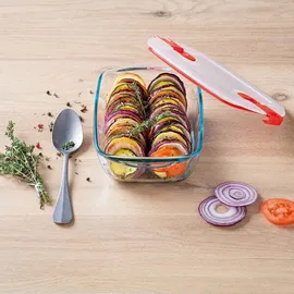 Pyrex 210PH00/7146 mikrowellengeeigneter aus Aufbewahrungsbehälter aus Glas, Kunststoff, transparent