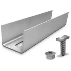 K2 Systems Schienenverbinder SolidRail im Set, light