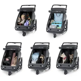 Croozer Kid Yuuna Kinderanhänger schwarz 2025