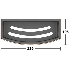 Keuco Elegance 11658, 11658290001 Einsatz anthrazit, Rotgold gebürstet