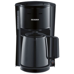 Severin Filterkaffeemaschine KA 9306, 1l Kaffeekanne, 1×4, mit Thermokanne, 1000 W schwarz